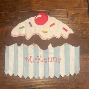 personalized cupcake chair cover to celebrate the birthday girl